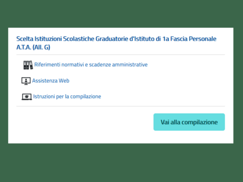 ￼Graduatorie di Istituto I fascia personale A.T.A.Scelta Istituzioni Scolastiche on-line