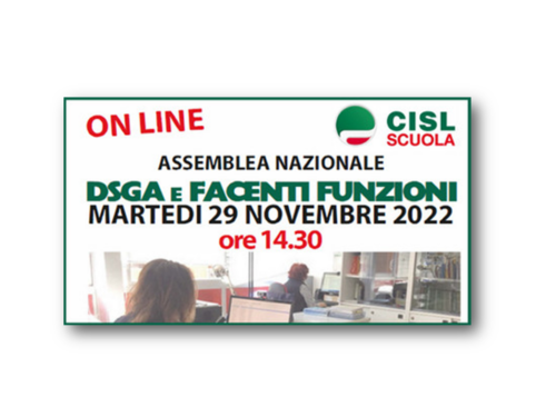 DSGA e Assistenti Amministrativi Facenti Funzioni nel CCNL, assemblea nazionale on line martedì 29 novembre