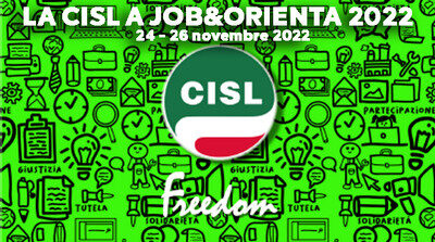 La CISL e la CISL Scuola al Salone Job&orienta in programma a Verona dal 24 al 26 novembre 2022
